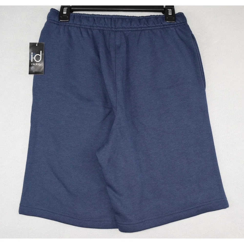 ID Ideology Men's Small Fleece Shorts 2-Pocket Drawstring Waist Deep Indigo Sea - Picture 4 of 8